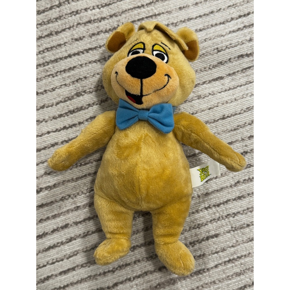 Hanna-Barbera Boo Boo Bear Plush Toy 10 Inch Yogi Bear Sidekick Blue Bow Tie